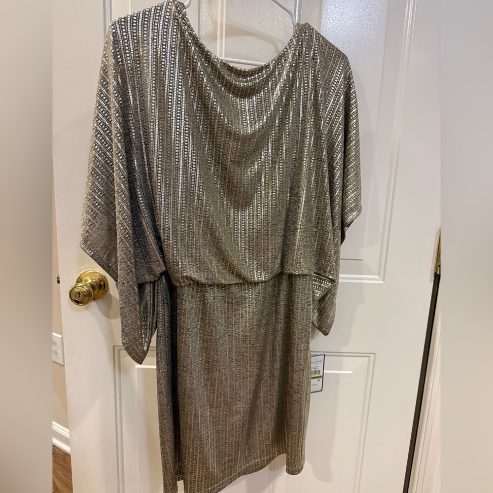 Elegant Metallic Cocktail Dress
